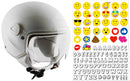 Casco Demi-Jet per Bambini Visiera Sagomata CGM Magic Smile 205S Bianco Varie Misure-1