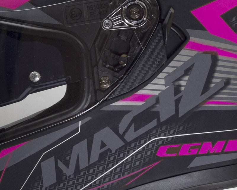 Casco Integrale per Scooter Visiera Lunga CGM Tampere Mach 2 316G Fucsia Fluo Opaco Varie Misure-2