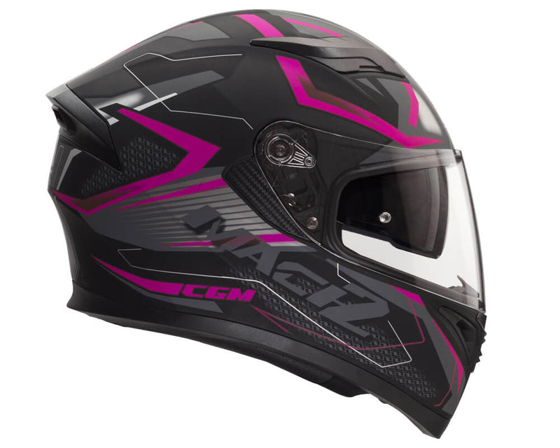 Casco Integrale per Scooter Visiera Lunga CGM Tampere Mach 2 316G Fucsia Fluo Opaco Varie Misure-7