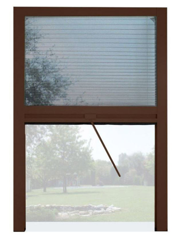 prezzo Plissee Insektenschutz für Fenster 85x160 cm reduzierbar Braun