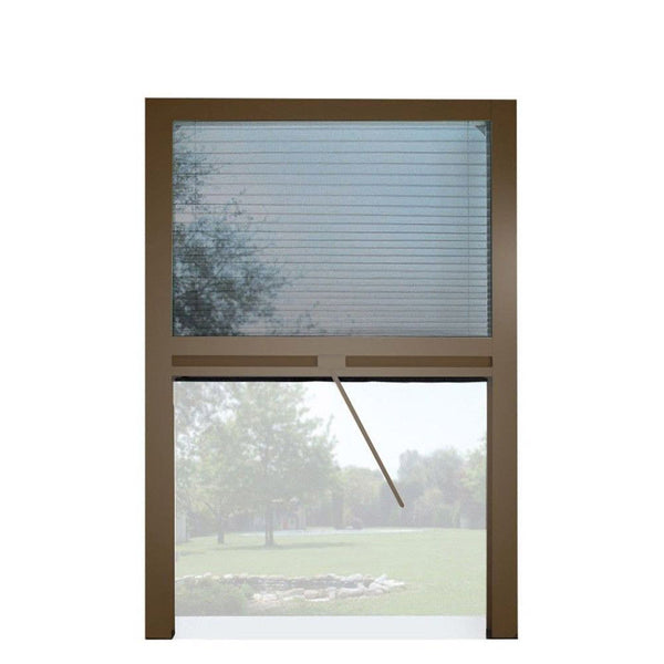 sconto Plissee Insektenschutz für Fenster 110x160 cm Reduzierbar Bronze