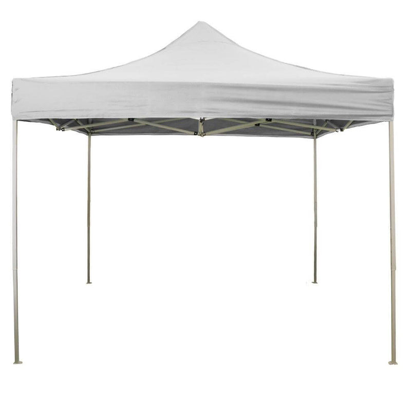 Gazebo Pieghevole 2x2m in PVC Bianco-2