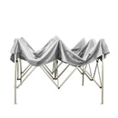 Gazebo Pieghevole 2x2m in PVC Bianco-3