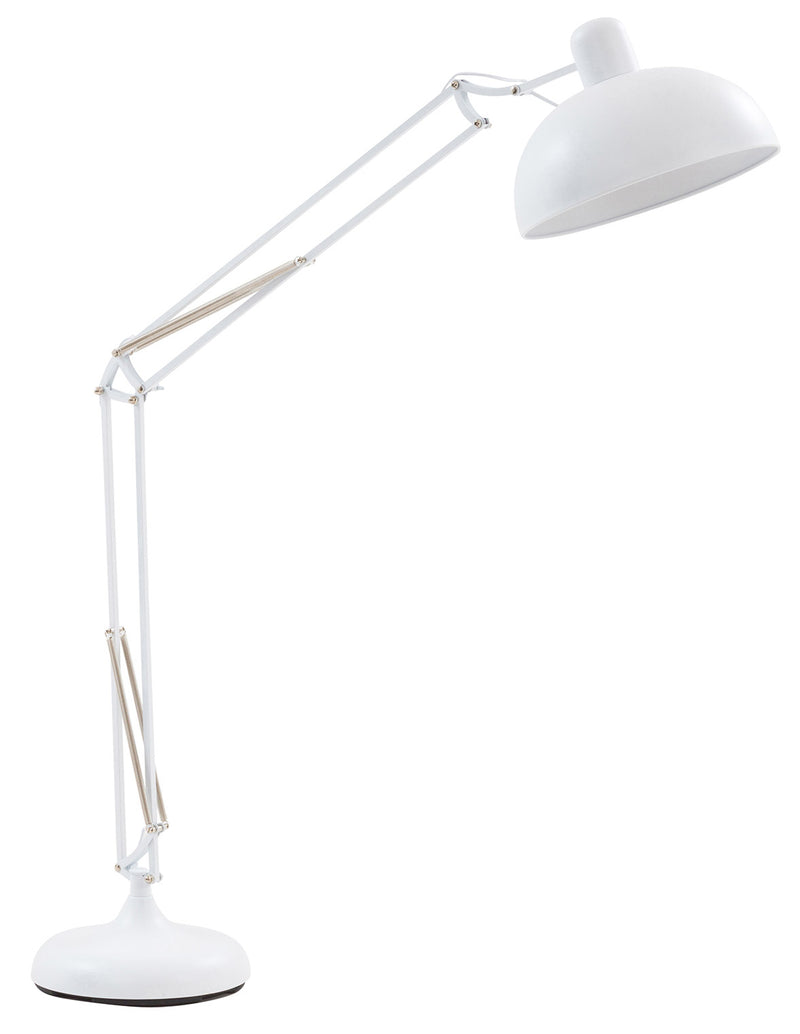 Lampada da Terra in Metallo 60W E27 Crespina Bianco-1