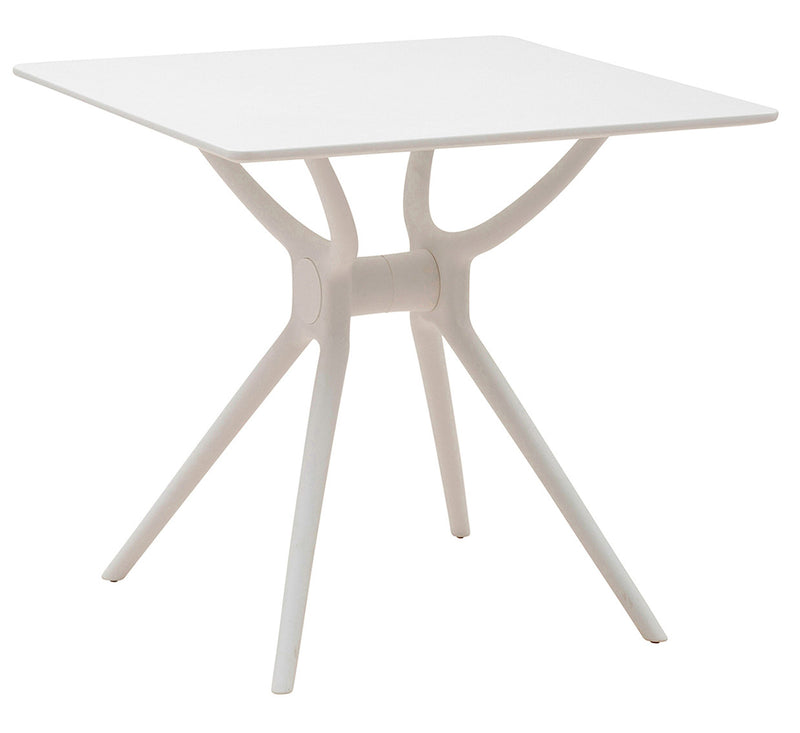 Tavolo da Giardino 80x80x75 cm in Polipropilene Bill Bianco-1