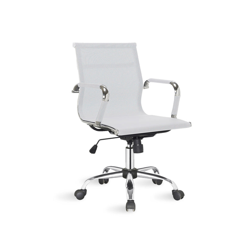 Sedia Direzionale da Ufficio 54x61x99 cm Bianco-1