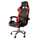 Sedia da Gaming Ergonomica 64x53x122-133 cm con Supporto Lombare e Poggiatesta in Similpelle Rossa-1