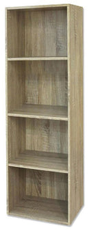 Libreria 4 ripiani 40x29x132 cm in Legno Rovere-1