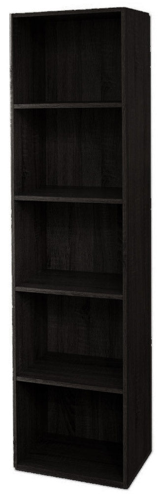 Libreria 5 ripiani 40x29x172 cm in Legno Wengè-1