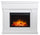 Elektrischer Bodenkamin Flammeneffekt 1500W Varma White