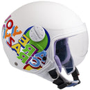 Casco Demi-Jet per Bambini Visiera Sagomata CGM Sport 205G Bianco Metal Varie Misure-1