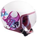 Casco Demi-Jet per Bambini Visiera Sagomata CGM Sport 205G Fucsia -1