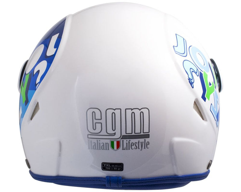 Casco Demi-Jet per Bambini Visiera Sagomata CGM Sport 205G Azzurro -2