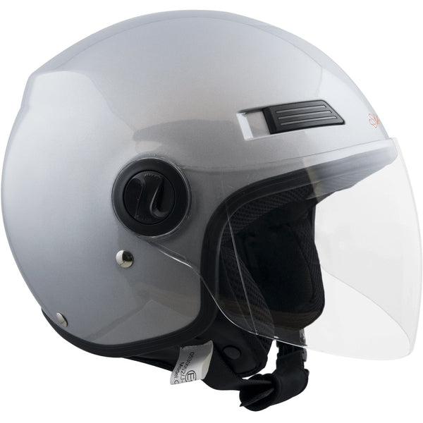 Demi-Jet Rollerhelm mit langem Visier Ska-P 1LH Urban Silver Metal Verschiedene Größen online