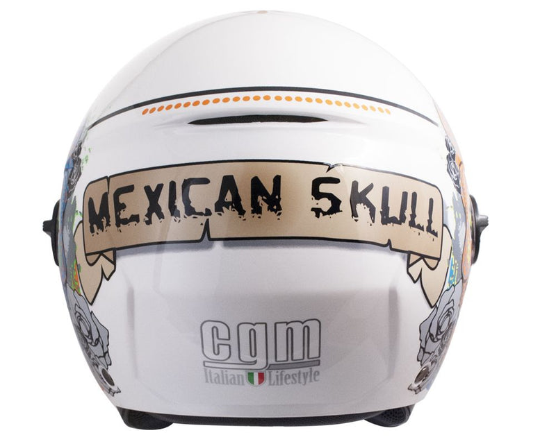 Casco Jet per Scooter Visiera Lunga CGM Cancun 107S Bianco -2