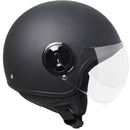 Casco Demi-Jet per Scooter Visiera Sagomata SKA-P 1 WH Wolli Nero Gommato -1