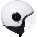 Casco Demi-Jet per Scooter Visiera Sagomata SKA-P 1 WH Wolli Bianco Metal -1