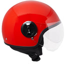 Casco Demi-Jet per Scooter Visiera Sagomata SKA-P 1 WH Wolli Rosso Metal -1