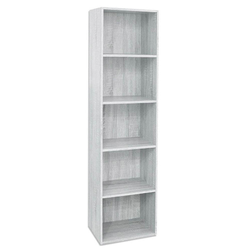 Libreria 5 ripiani 40x29x172 cm in Legno Bianco-1