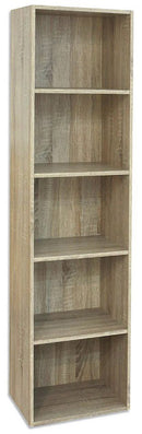 Libreria 5 ripiani 40x29x172 cm in Legno Rovere-1