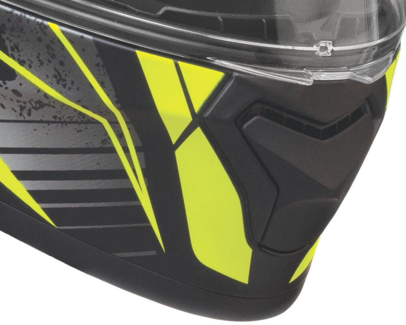 Casco Integrale per Scooter Visiera Lunga CGM Montegi 301S Giallo Fluo Opaco Varie Misure-2