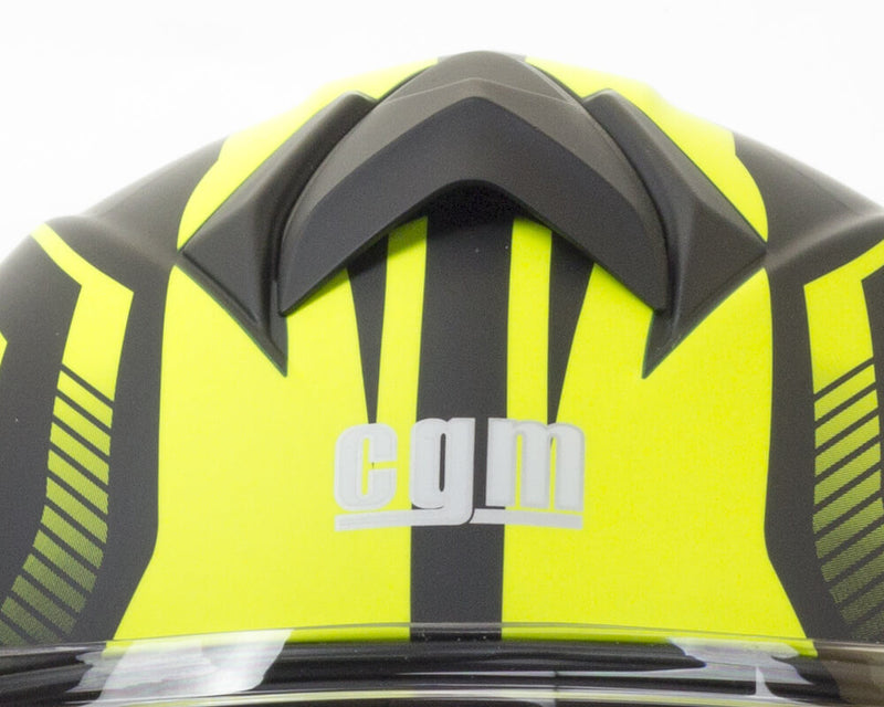 Casco Integrale per Scooter Visiera Lunga CGM Montegi 301S Giallo Fluo Opaco Varie Misure-5