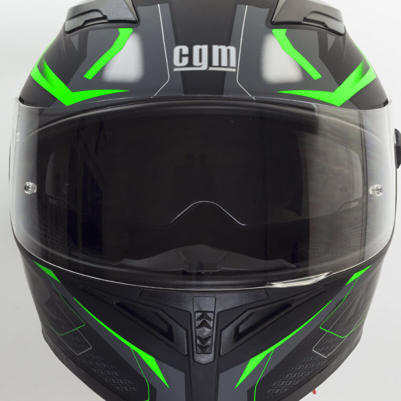 Casco Integrale per Scooter Visiera Lunga CGM Mach 2 316G Verde Fluo Opaco Varie Misure-3