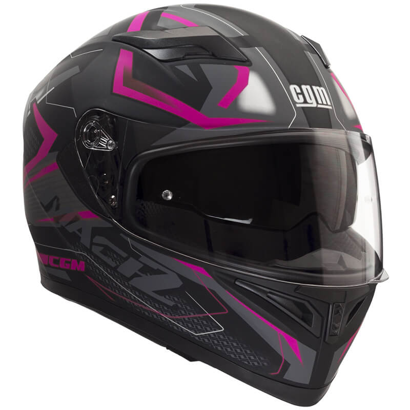 Casco Integrale per Scooter Visiera Lunga CGM Mach 2 316G Fucsia Fluo Opaco Varie Misure-1