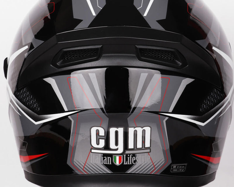 Casco Integrale per Scooter Visiera Lunga CGM Mach 2 316G Nero Varie Misure-4