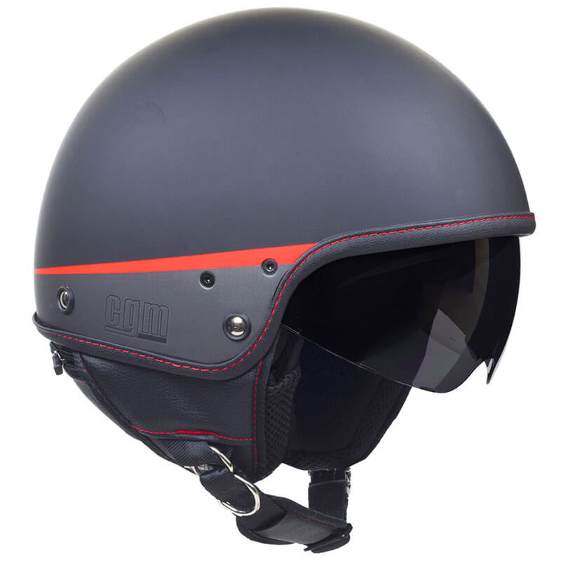 Casco Demi-Jet per Scooter CGM Granada 105G Nero Opaco Varie Misure-1