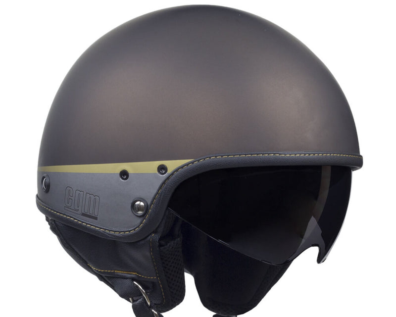 Casco Demi-Jet per Scooter CGM Granada 105G Marone Opaco Varie Misure-2