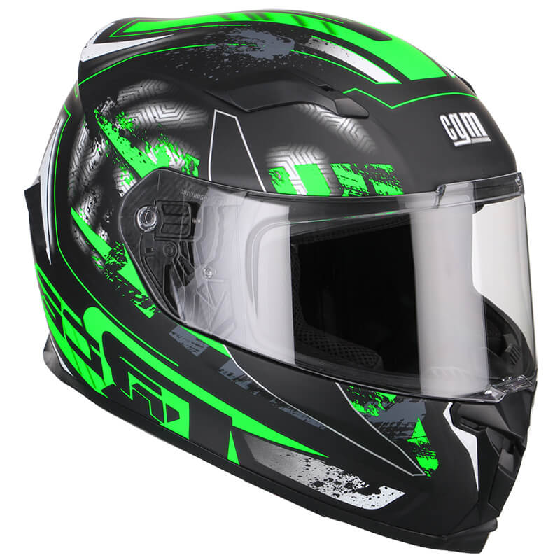 Casco Integrale per Scooter Visiera Lunga CGM Jerez 307G Verde Fluo Opaco Varie Misure-1