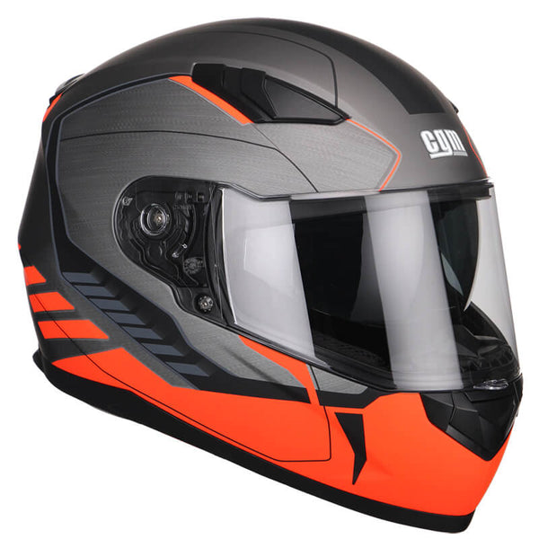 Integralhelm Scooter CGM Silverstone 317G Langes Visier Matt Fluo Orange Verschiedene Größen prezzo