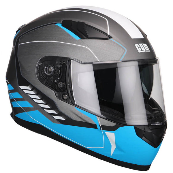 Integralhelm Scooter CGM Silverstone 317G Long Visor Matt Blau Verschiedene Größen prezzo