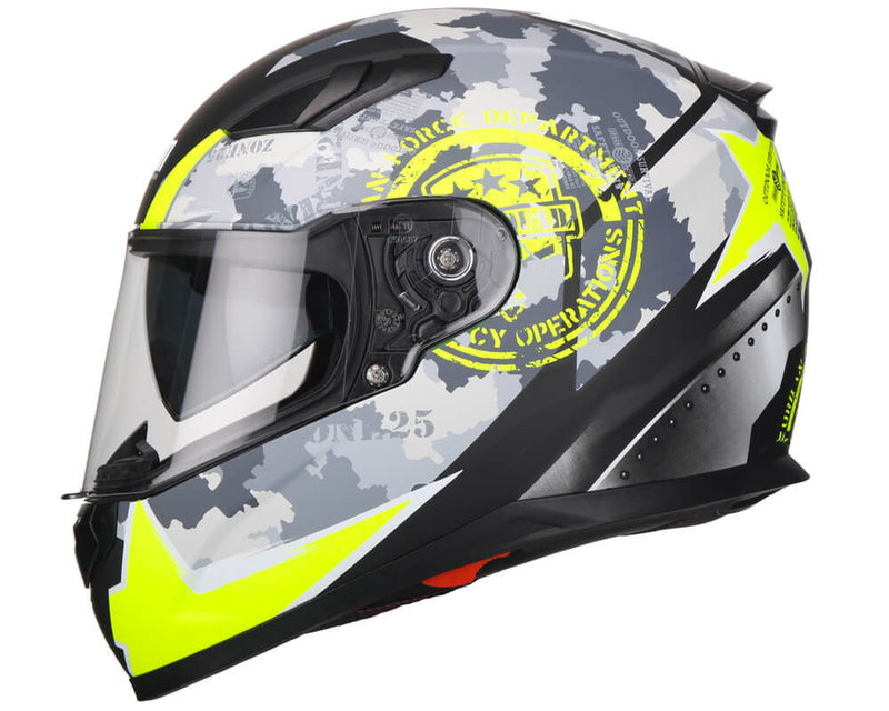 Casco Integrale per Scooter Visiera Lunga CGM Bullet 317S Giallo Fluo Opaco Varie Misure-5