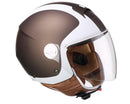 Casco Demi-Jet per Scooter Visiera Lunga CGM Positano 107V Marrone Opaco Varie Misure-3