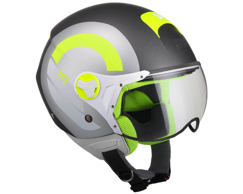 Casco Demi-Jet per Scooter Visiera Sagomata CGM Taormina 107R Titanium Opaco Varie Misure-5