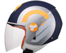 Casco Demi-Jet per Scooter Visiera Lunga CGM Taormina 107R Blu Opaco Varie Misure-4