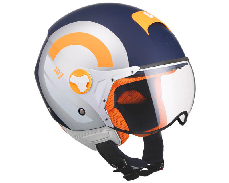 Casco Demi-Jet per Scooter Visiera Sagomata CGM Taormina 107R Blu Opaco Varie Misure-4