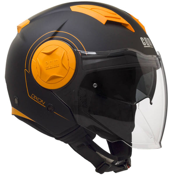 Jethelm für Scooter CGM Dixon 129S Long Visor Matt Fluo Orange Verschiedene Größen sconto