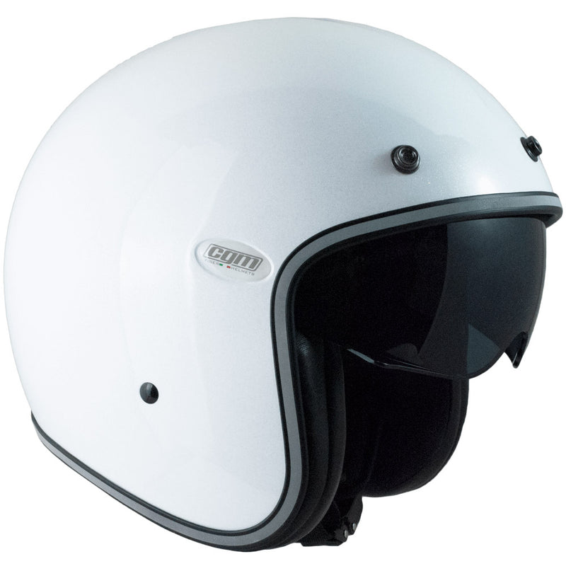 Casco Jet per Scooter CGM Porto Diamond 177Y Bianco Glitter Varie Misure-1