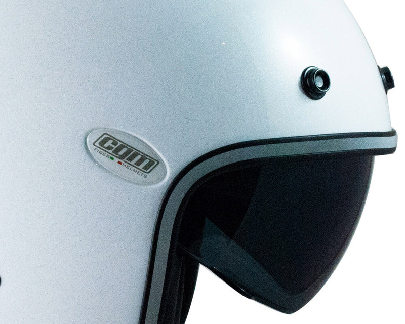 Casco Jet per Scooter CGM Porto Diamond 177Y Bianco Glitter Varie Misure-4