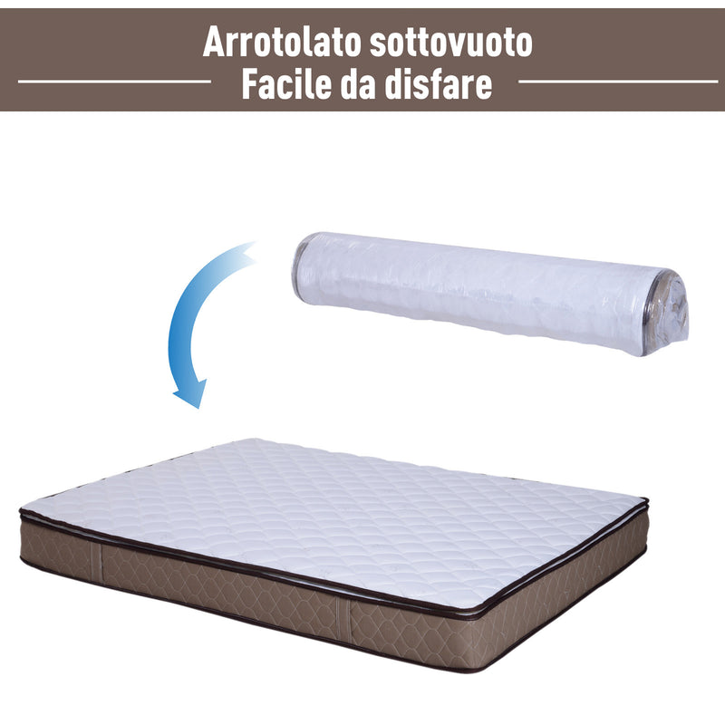 Materasso a Molle Trapuntato Singolo Spessore 23 cm Anti Acaro 90x190x23 cm -6