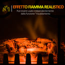 Camino Elettrico da Terra Effetto Fiamma 1800W Nero -5