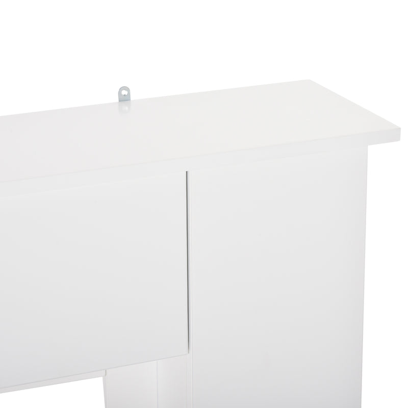 Cornice per Camino 107x18x100 cm in Legno MDF Bianco-8