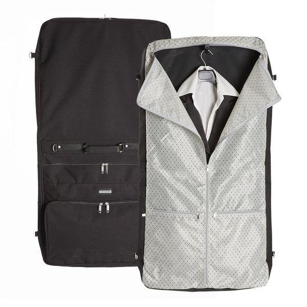 prezzo Faltbarer Kleidersack aus Polyester mit Schultergurt und Fächern Ravizzoni Malta Black