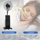 Ventilatore a Piantana Ø44,5 cm con Nebulizzatore ad Acqua e Telecomando Nero-4