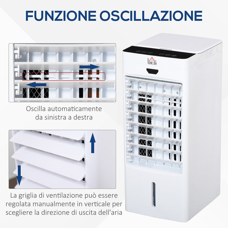 Raffrescatore Ventilatore con Ghiaccio 75W 9 Funzioni Bianco-6