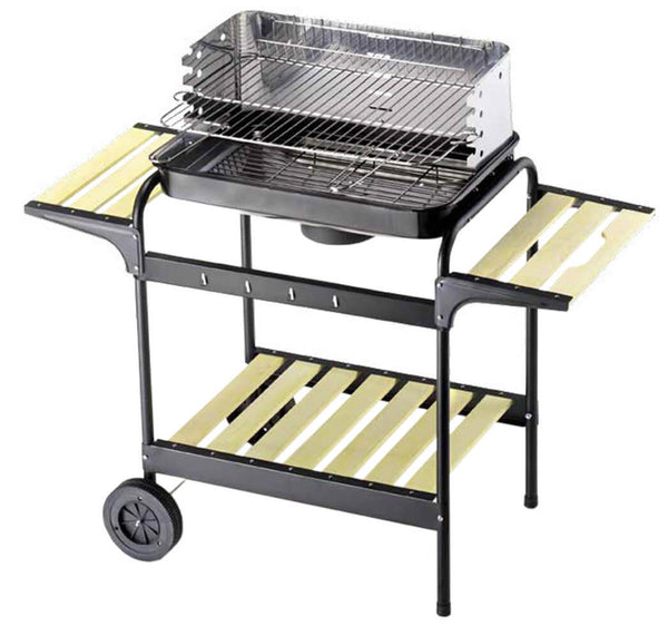 Holzkohlegrill aus Stahl mit Bauer Green X Black Wheels sconto