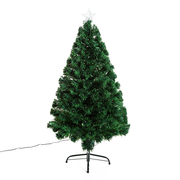 Künstlicher Weihnachtsbaum 120 cm 130 Äste aus PVC mit grüner LED online